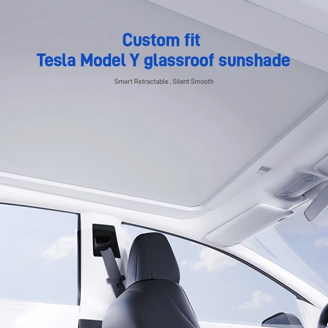 Snap-Fit Model Y Glass Roof Sunshade suppliers