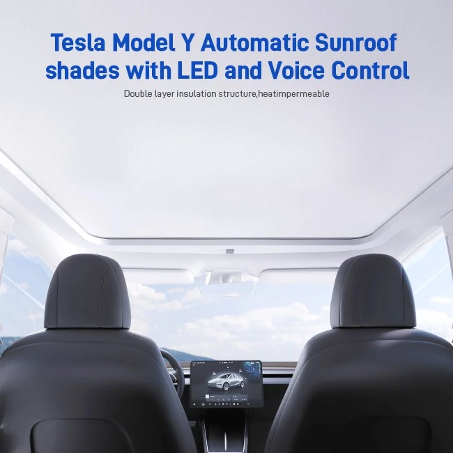 Tesla Model Y Automatic Sunroof Shades best